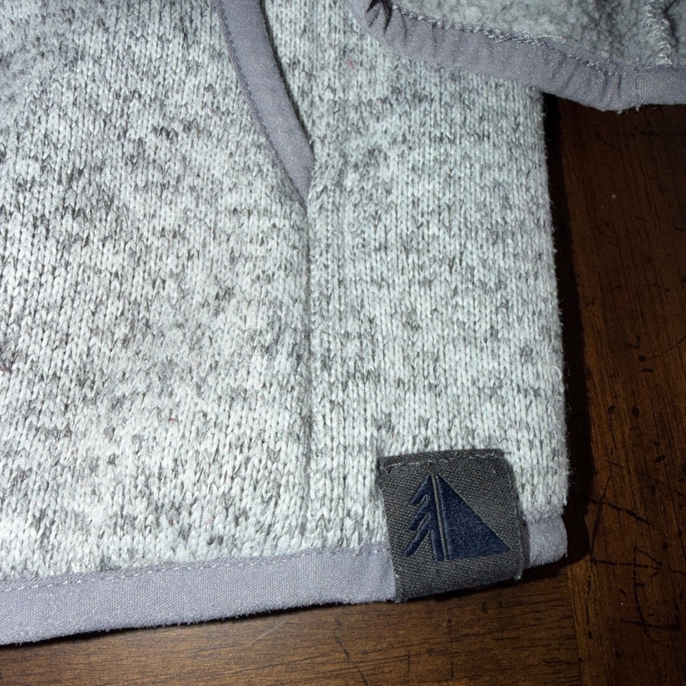 LL Bean 1/4 Snap Sweater Fleece Heathered Gray Hiking Outdoors Womens Medium Reg - Picture 5 of 10